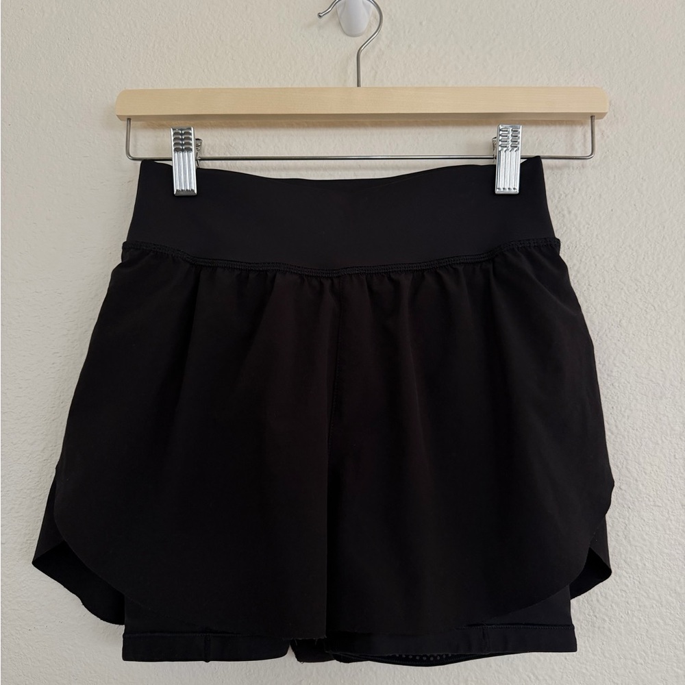 Athleta Black Women's Athletic Crossover run Shorts XXS